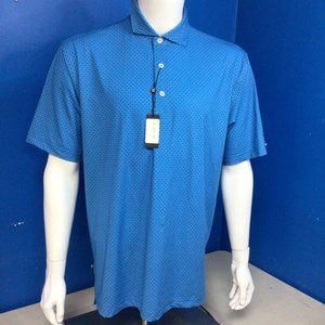 NWT Turtleson Gibson Cirle Performance Polo BLUE RED Various Sizes
